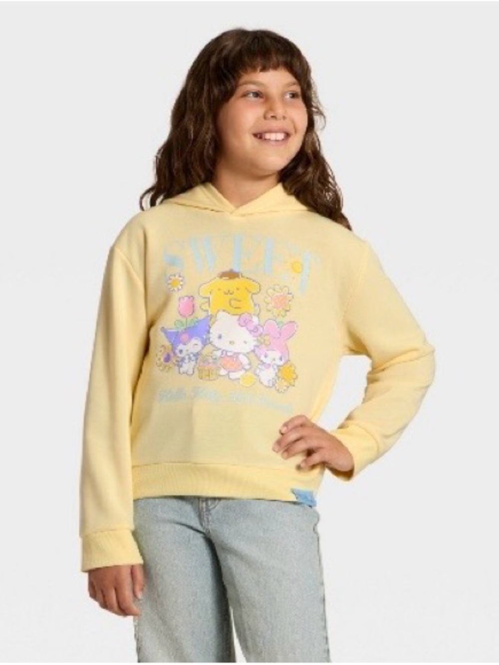 Girls' Hello Kitty and Friends Graphic Hooded Fleece Sweatshirt, Size XS, NWT!